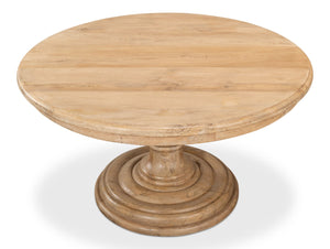 Sarreid Guillermo Dining Table - Elegant Mango Wood With Sienna Lacquered Finish For Modern Dining Spaces Natural  53643