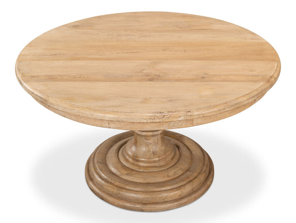 Sarreid Guillermo Dining Table - Elegant Mango Wood With Sienna Lacquered Finish For Modern Dining Spaces Natural  53643