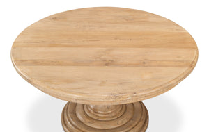 Sarreid Guillermo Dining Table - Elegant Mango Wood With Sienna Lacquered Finish For Modern Dining Spaces Natural  53643