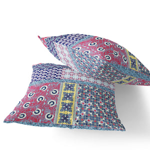 Homeroots Set Of Two 18" Pink Botanical Indoor Outdoor Throw Pillow Cover And Insert  Polyester 536448