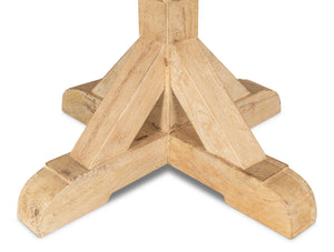 Sarreid Oleski Round Dining Table - Elegant Mango Wood With Sienna Finish For Stylish Dining Spaces Natural  53644