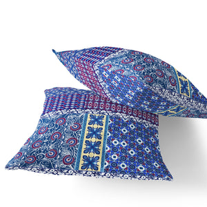 Homeroots Set Of Two 18" Navy Blue Botanical Indoor Outdoor Throw Pillow Cover And Insert  Polyester 536452