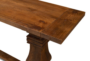 Sarreid Colette Console Table - Elegant Mango Wood With Rich Mocha Finish For Stylish Home Décor Appeal Brown  53646