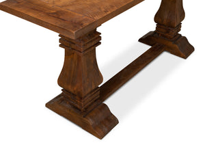 Sarreid Colette Console Table - Elegant Mango Wood With Rich Mocha Finish For Stylish Home Décor Appeal Brown  53646