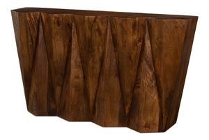 Sarreid Denali Console Table - Elegant Mango Wood With Natural Brown Finish, Perfect For Any Living Space Brown  53647