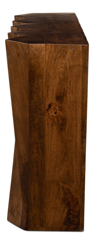 Sarreid Denali Console Table - Elegant Mango Wood With Natural Brown Finish, Perfect For Any Living Space Brown  53647