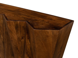 Sarreid Denali Console Table - Elegant Mango Wood With Natural Brown Finish, Perfect For Any Living Space Brown  53647