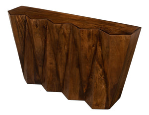 Sarreid Denali Console Table - Elegant Mango Wood With Natural Brown Finish, Perfect For Any Living Space Brown  53647