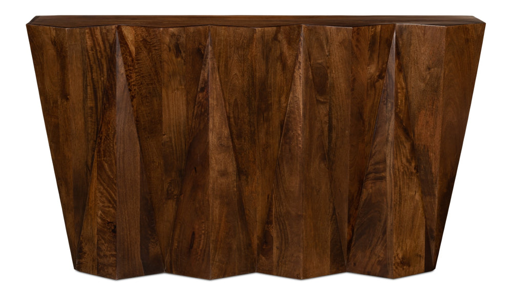 Sarreid Denali Console Table - Elegant Mango Wood With Natural Brown Finish, Perfect For Any Living Space Brown  53647