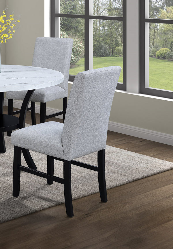 English Elm Light Gray Padded Upholstered Dining Chairs Set of 2 — Soft Neutral Comfort, Contemporary Small-Space Style B2741P347902