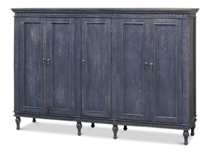 Sarreid Ashlyn Sideboard - Stunning Colonial Blue Finish In Durable Mango Wood For Stylish Storage Solutions Blue  53652