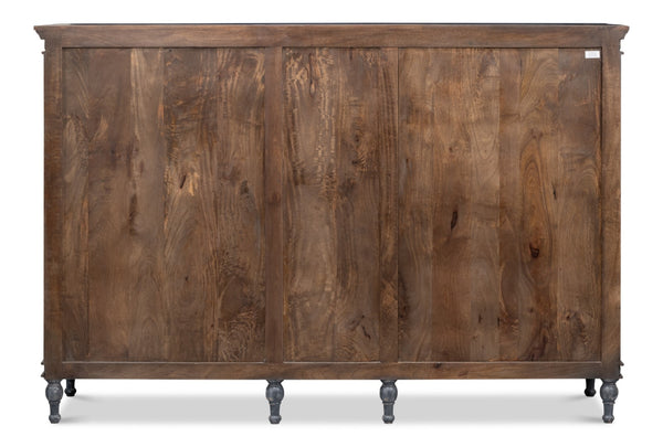 Sarreid Ashlyn Sideboard - Stunning Colonial Blue Finish In Durable Mango Wood For Stylish Storage Solutions Blue  53652