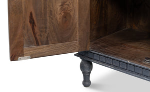 Sarreid Ashlyn Sideboard - Stunning Colonial Blue Finish In Durable Mango Wood For Stylish Storage Solutions Blue  53652