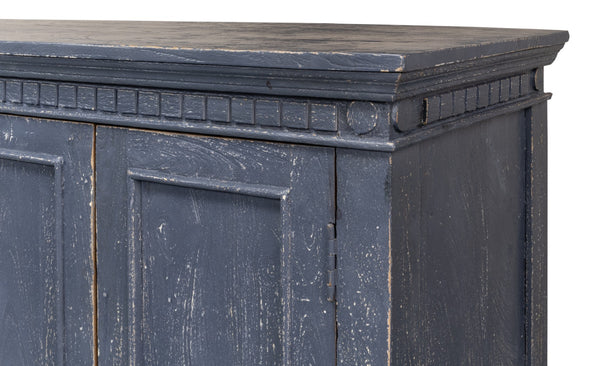 Sarreid Ashlyn Sideboard - Stunning Colonial Blue Finish In Durable Mango Wood For Stylish Storage Solutions Blue  53652