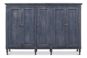 Sarreid Ashlyn Sideboard - Stunning Colonial Blue Finish In Durable Mango Wood For Stylish Storage Solutions Blue  53652