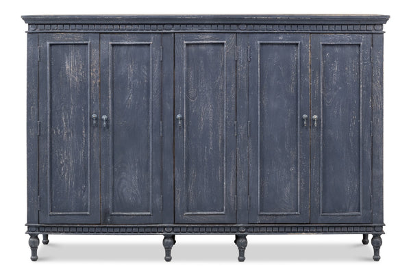 Sarreid Ashlyn Sideboard - Stunning Colonial Blue Finish In Durable Mango Wood For Stylish Storage Solutions Blue  53652