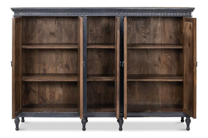Sarreid Ashlyn Sideboard - Stunning Colonial Blue Finish In Durable Mango Wood For Stylish Storage Solutions Blue  53652
