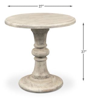 Sarreid Cecelia Natural Finish Pedestal Table - Stylish Mango Wood Design For Your Dining Room Décor Natural  53653