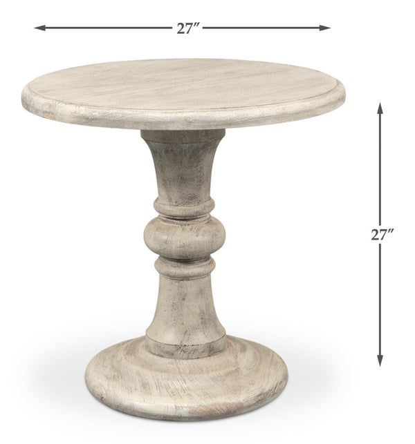 Sarreid Cecelia Natural Finish Pedestal Table - Stylish Mango Wood Design For Your Dining Room Décor Natural  53653