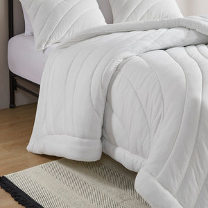 English Elm 2 Piece Jersey Knit Quilted Comforter Set Hypoallergenic Soft Twin Bedding B035P319897