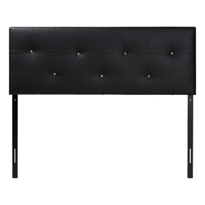 Baxton Studio Baxton Studio Dalini Modern Faux Leather Headboard with Crystal Tufting for Luxurious Bedroom Style Queen Black BBT6432-Black-HB-Queen