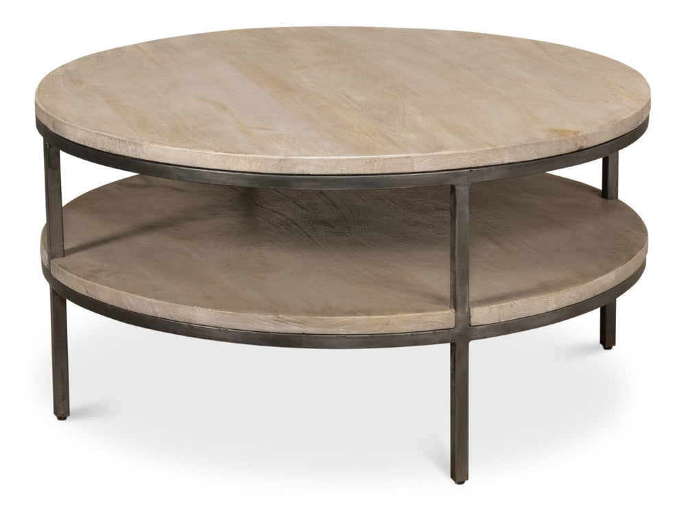Sarreid De Stiol Coffee Table - Vintage Grey Mango Wood Design For Modern Living Rooms & Stylish Decor Grey  53660