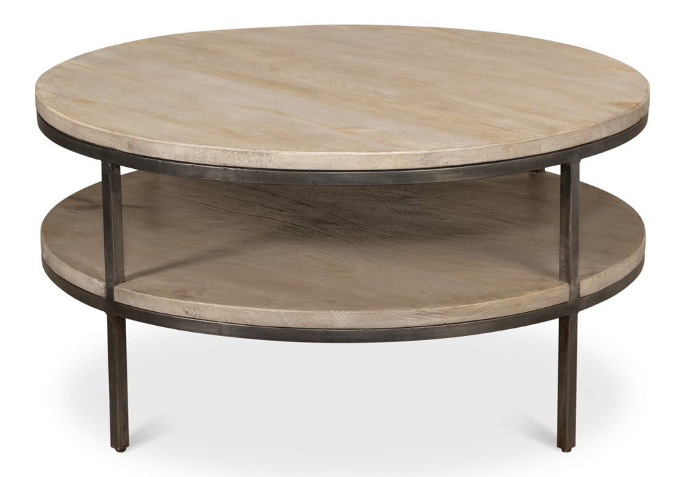 Sarreid De Stiol Coffee Table - Vintage Grey Mango Wood Design For Modern Living Rooms & Stylish Decor Grey  53660