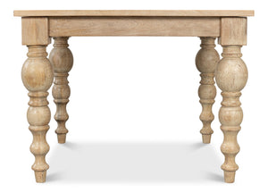 Sarreid Jocelyn Dining Table Square - Elegant Sienna Finish, Durable Mango Wood, Perfect For Modern Dining Natural  53661