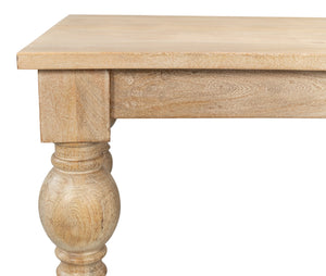 Sarreid Jocelyn Dining Table Square - Elegant Sienna Finish, Durable Mango Wood, Perfect For Modern Dining Natural  53661