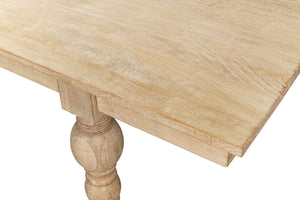 Sarreid Jocelyn Dining Table Square - Elegant Sienna Finish, Durable Mango Wood, Perfect For Modern Dining Natural  53661