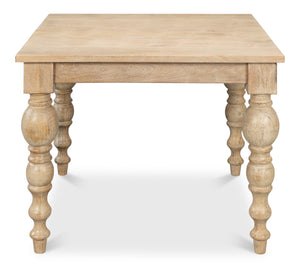 Sarreid Jocelyn Dining Table Square - Elegant Sienna Finish, Durable Mango Wood, Perfect For Modern Dining Natural  53661