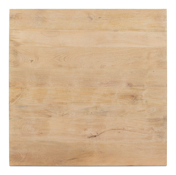 Sarreid Jocelyn Dining Table Square - Elegant Sienna Finish, Durable Mango Wood, Perfect For Modern Dining Natural  53661