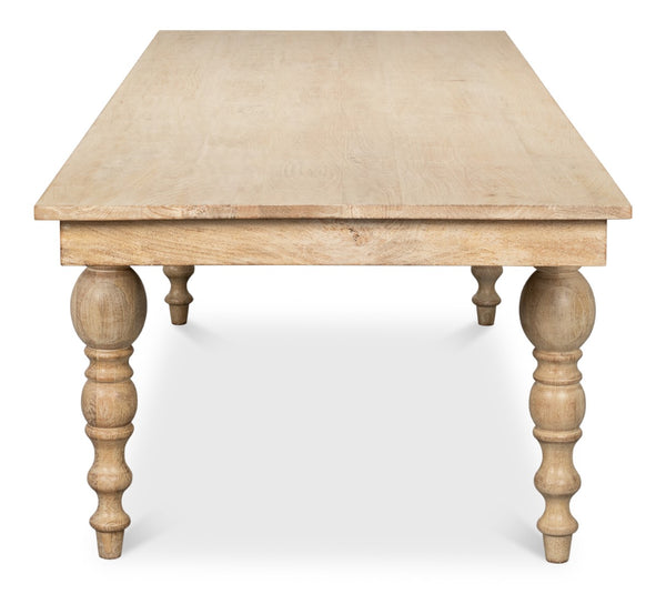 Sarreid Jocelyn Dining Table - Elegant Rectangle Design In Sienna Finish Crafted From Durable Mango Wood Natural  53662