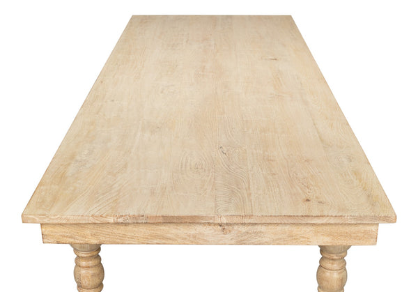 Sarreid Jocelyn Dining Table - Elegant Rectangle Design In Sienna Finish Crafted From Durable Mango Wood Natural  53662
