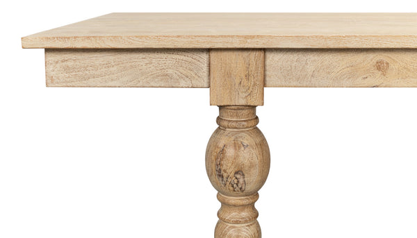 Sarreid Jocelyn Dining Table - Elegant Rectangle Design In Sienna Finish Crafted From Durable Mango Wood Natural  53662