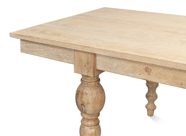 Sarreid Jocelyn Dining Table - Elegant Rectangle Design In Sienna Finish Crafted From Durable Mango Wood Natural  53662