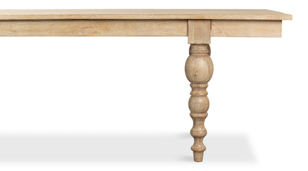 Sarreid Jocelyn Dining Table - Elegant Rectangle Design In Sienna Finish Crafted From Durable Mango Wood Natural  53662