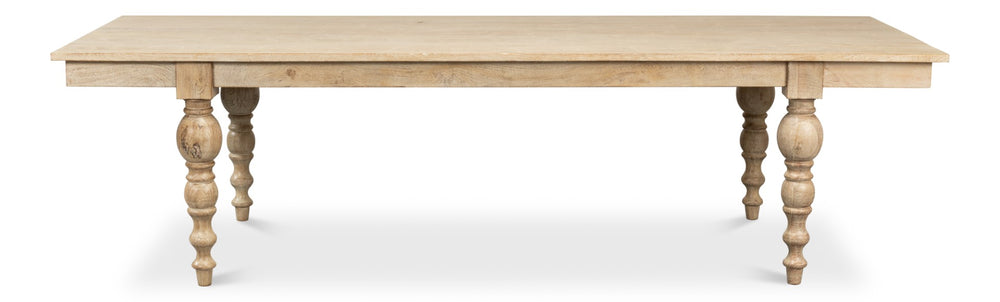 Sarreid Jocelyn Dining Table - Elegant Rectangle Design In Sienna Finish Crafted From Durable Mango Wood Natural  53662