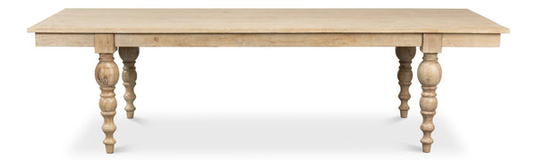 Sarreid Jocelyn Dining Table - Elegant Rectangle Design In Sienna Finish Crafted From Durable Mango Wood Natural  53662