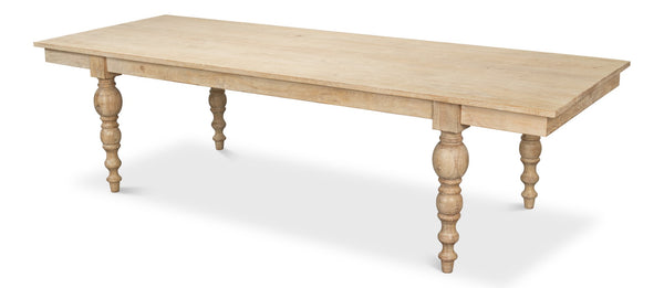 Sarreid Jocelyn Dining Table - Elegant Rectangle Design In Sienna Finish Crafted From Durable Mango Wood Natural  53662