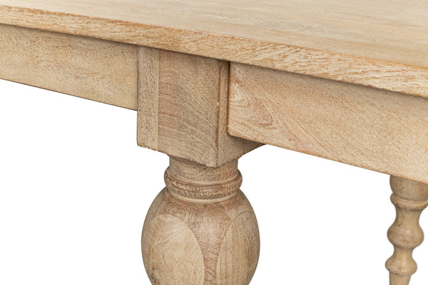 Sarreid Jocelyn Dining Table - Elegant Rectangle Design In Sienna Finish Crafted From Durable Mango Wood Natural  53662