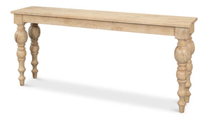 Sarreid Jocelyn Console Table - Elegant Sienna Finish In Durable Mango Wood For Stylish Home Decor Natural  53663