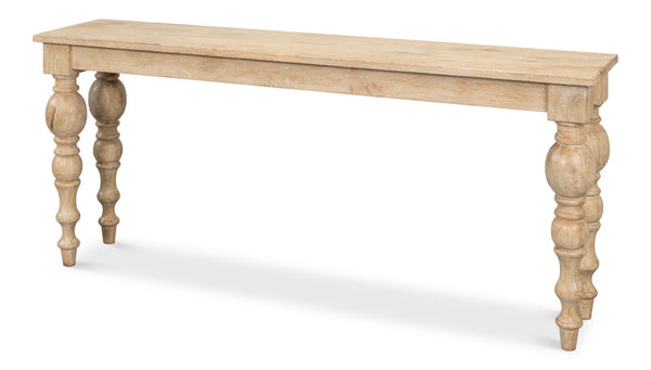 Sarreid Jocelyn Console Table - Elegant Sienna Finish In Durable Mango Wood For Stylish Home Decor Natural  53663