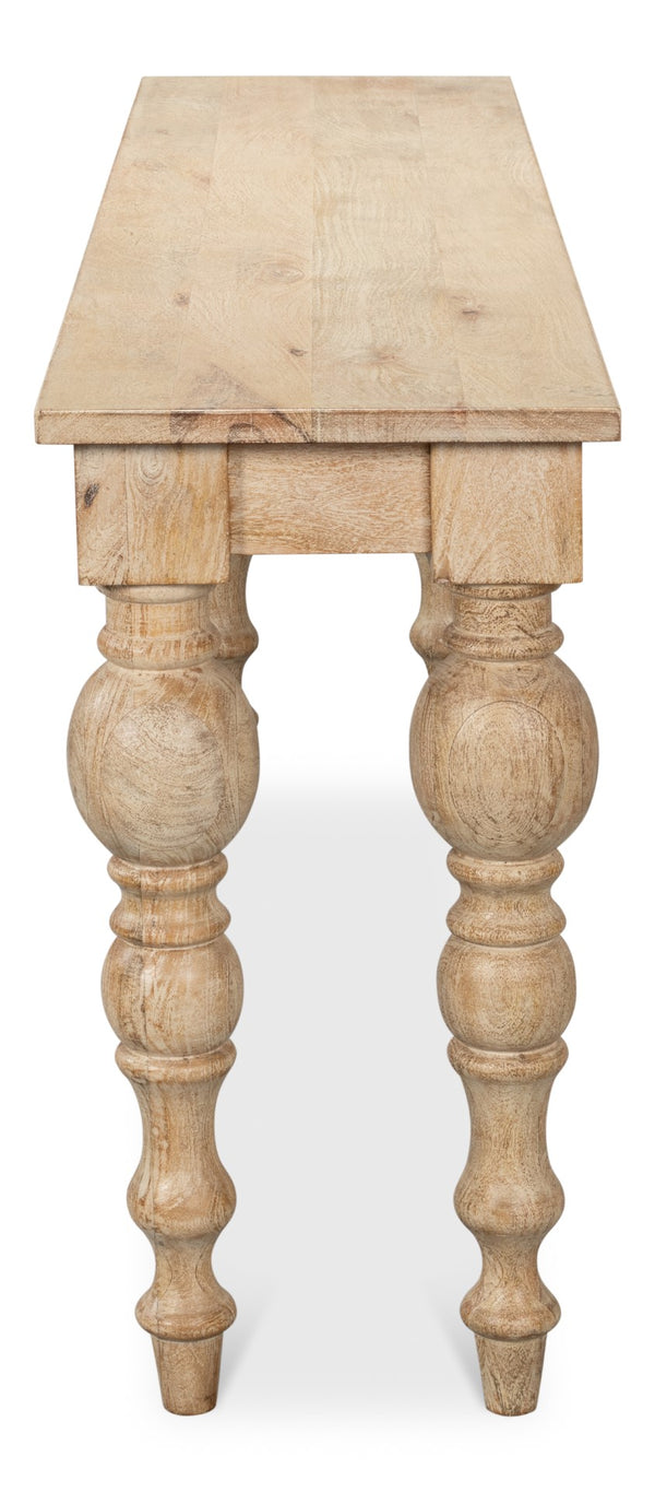 Sarreid Jocelyn Console Table - Elegant Sienna Finish In Durable Mango Wood For Stylish Home Decor Natural  53663