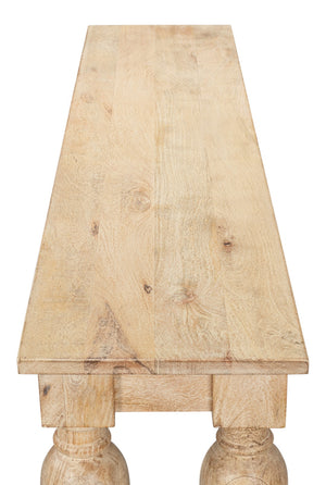 Sarreid Jocelyn Console Table - Elegant Sienna Finish In Durable Mango Wood For Stylish Home Decor Natural  53663