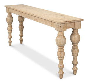 Sarreid Jocelyn Console Table - Elegant Sienna Finish In Durable Mango Wood For Stylish Home Decor Natural  53663