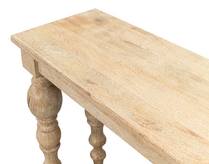 Sarreid Jocelyn Console Table - Elegant Sienna Finish In Durable Mango Wood For Stylish Home Decor Natural  53663