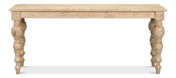Sarreid Jocelyn Console Table - Elegant Sienna Finish In Durable Mango Wood For Stylish Home Decor Natural  53663