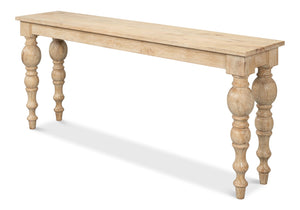 Sarreid Jocelyn Console Table - Elegant Sienna Finish In Durable Mango Wood For Stylish Home Decor Natural  53663