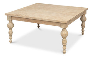 Sarreid Jocelyn Coffee Table - Elegant Sienna Finish, Durable Mango Wood Design For Stylish Living Spaces Natural  53664